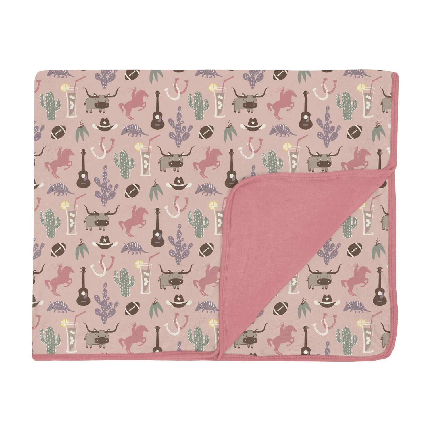 Print Toddler Blanket in Peach Blossom Rodeo
