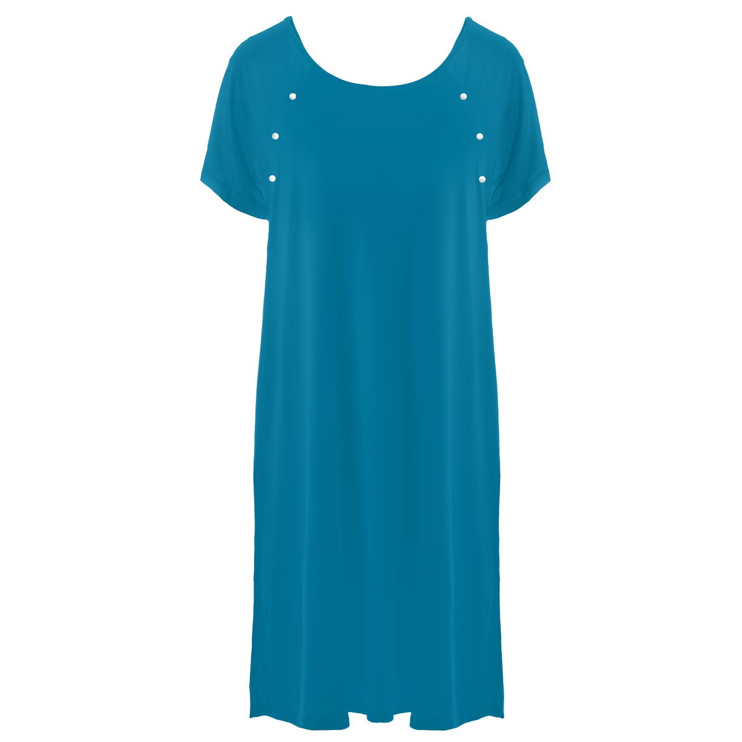 Women's Hospital Gown in Cerulean Blue