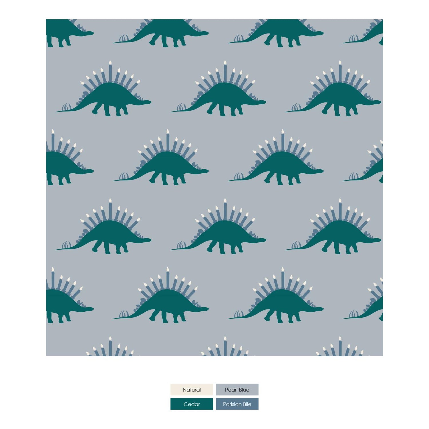 Print Toddler Blanket in Pearl Blue Menorahsaurus