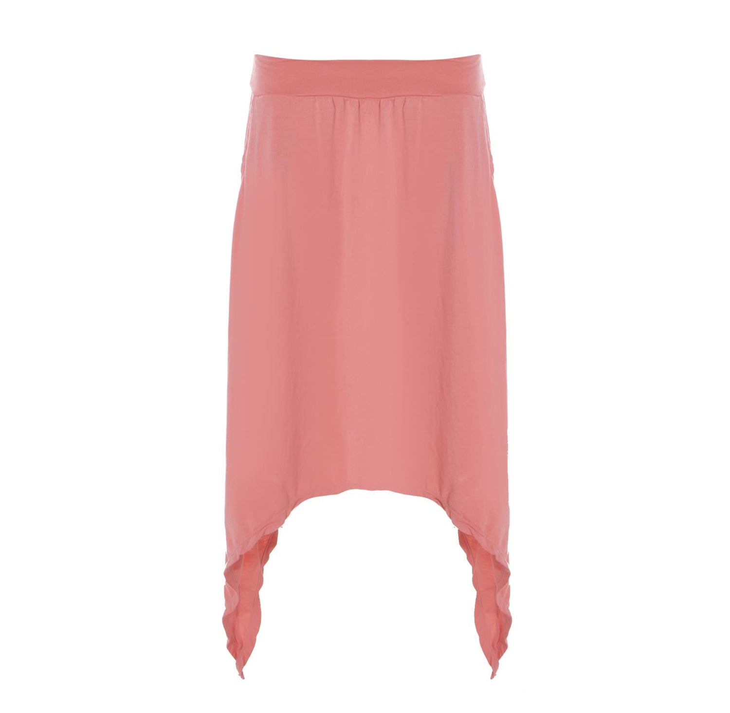 Women's Solid Side-Tailed Skirt in Strawberry