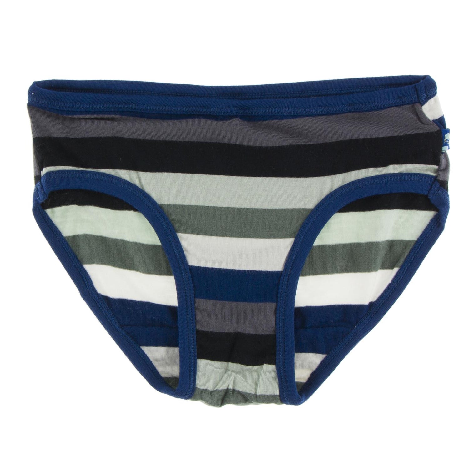 Print Underwear in Zoology Stripe with Flag Blue Trim