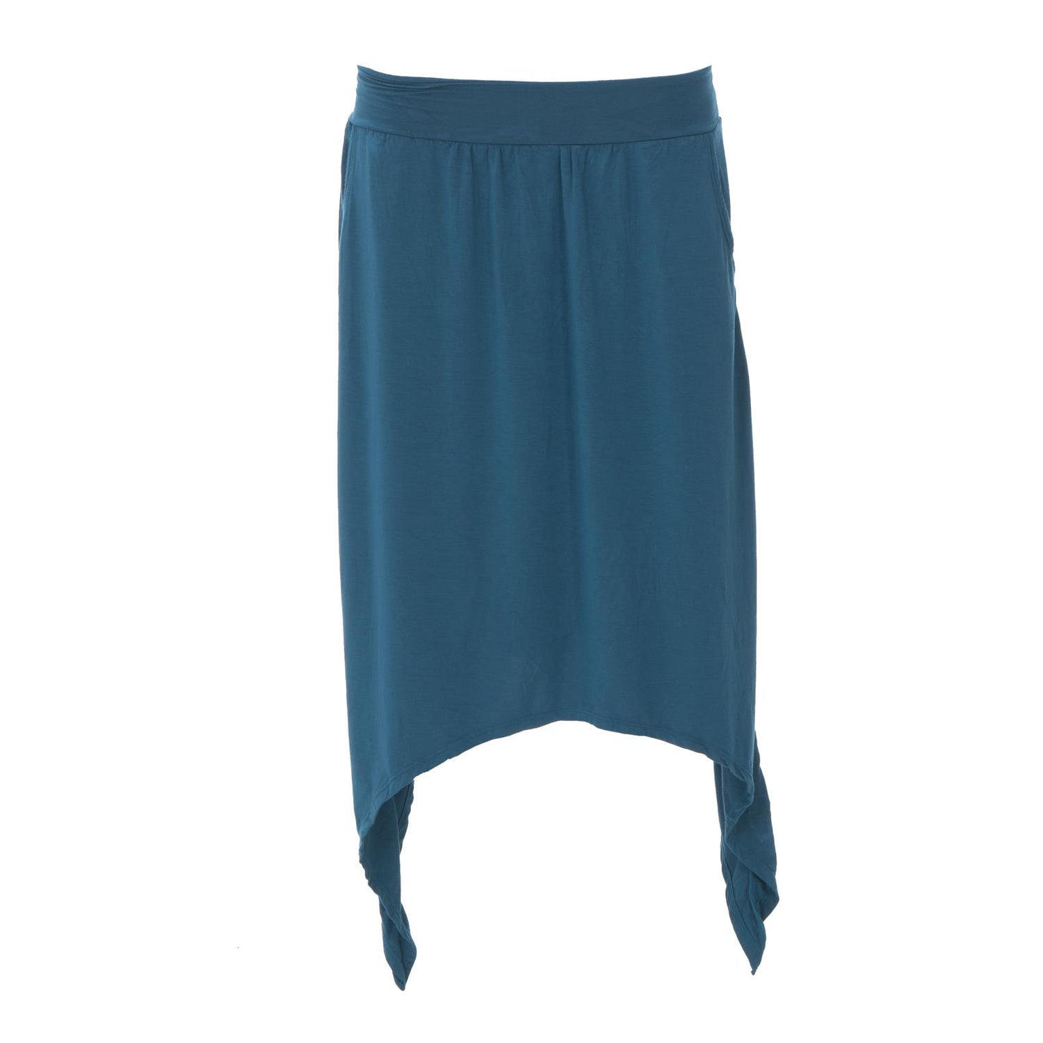 Women's Solid Side-Tailed Skirt in Heritage Blue