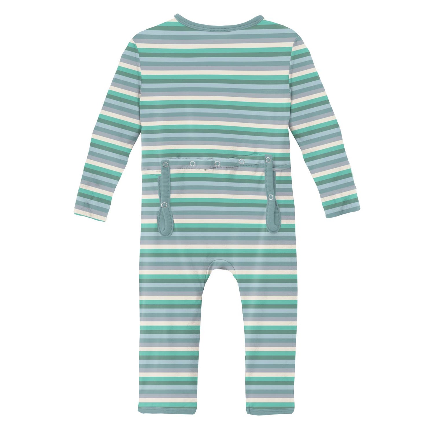Print Coverall with Zipper in April Showers Stripe