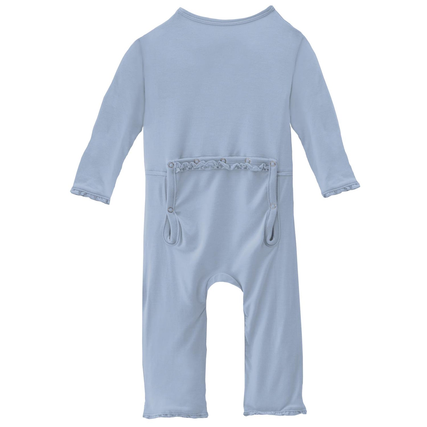 Muffin Ruffle Coverall with Snaps in Pond