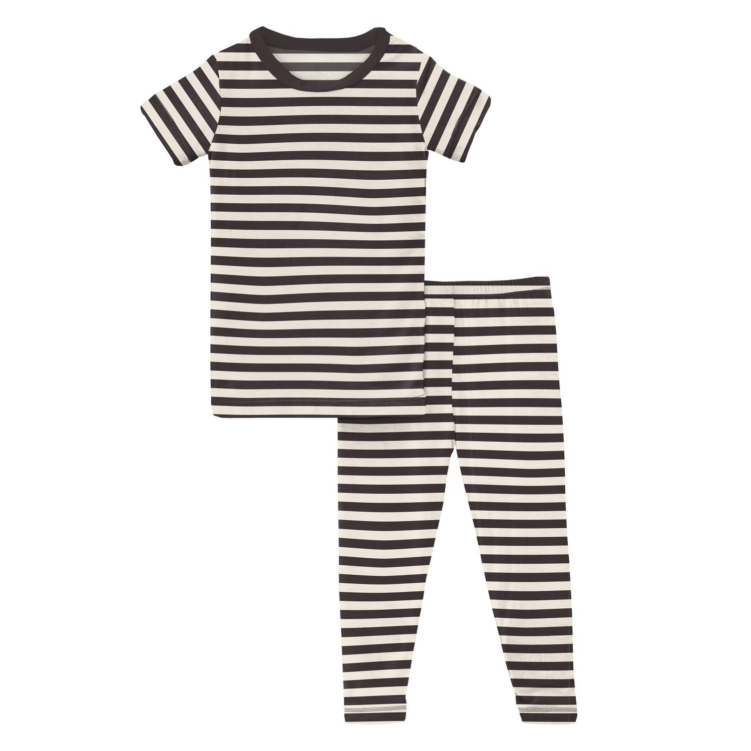Print Short Sleeve Pajama Set in Jailhouse Rock Stripe