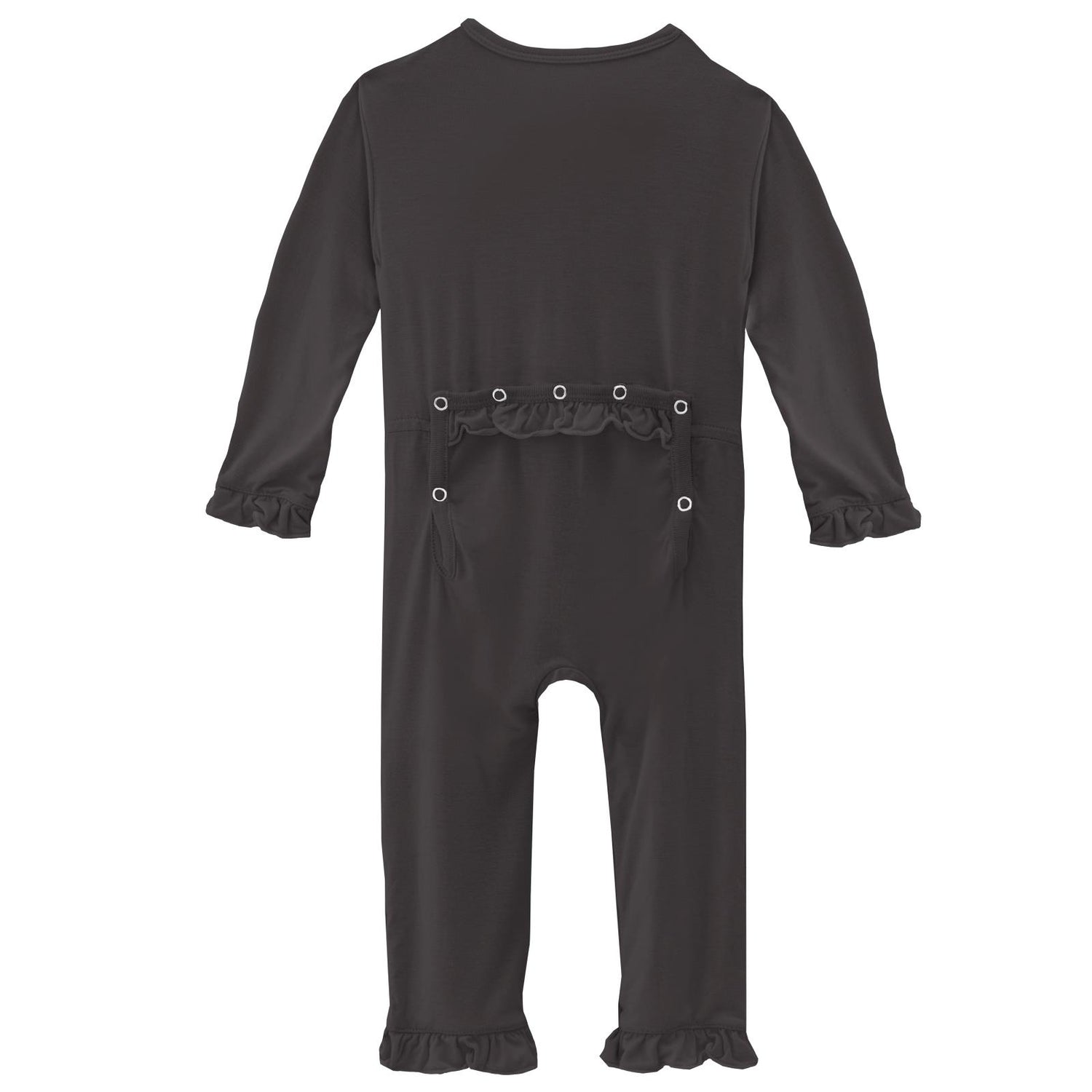 Classic Ruffle Coverall with Snaps in Midnight