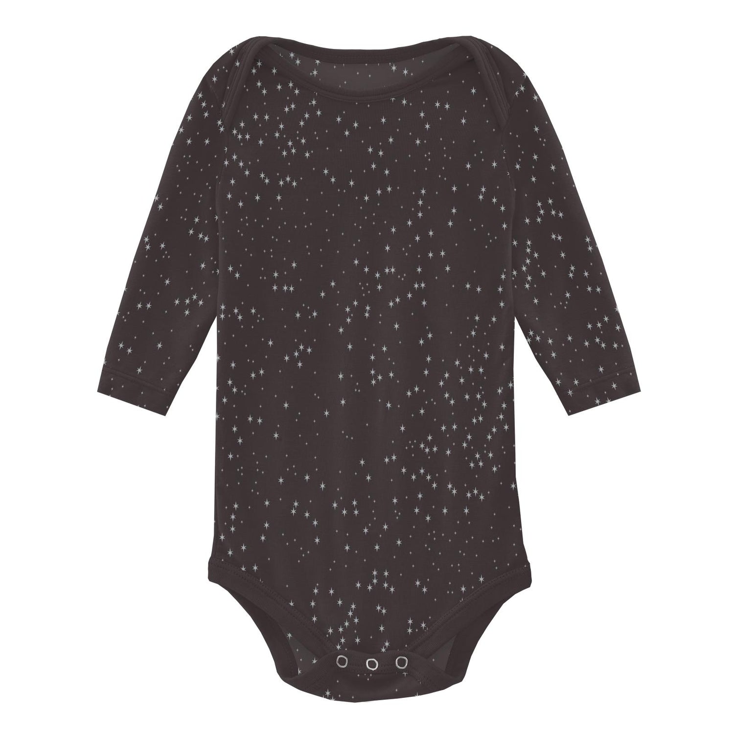 Print Long Sleeve One Piece Set of 2 in Midnight Foil Constellations & Natural