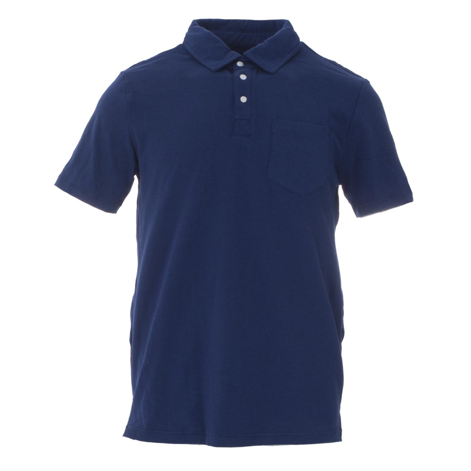 Men's Short Sleeve Luxe Jersey Polo in Flag Blue