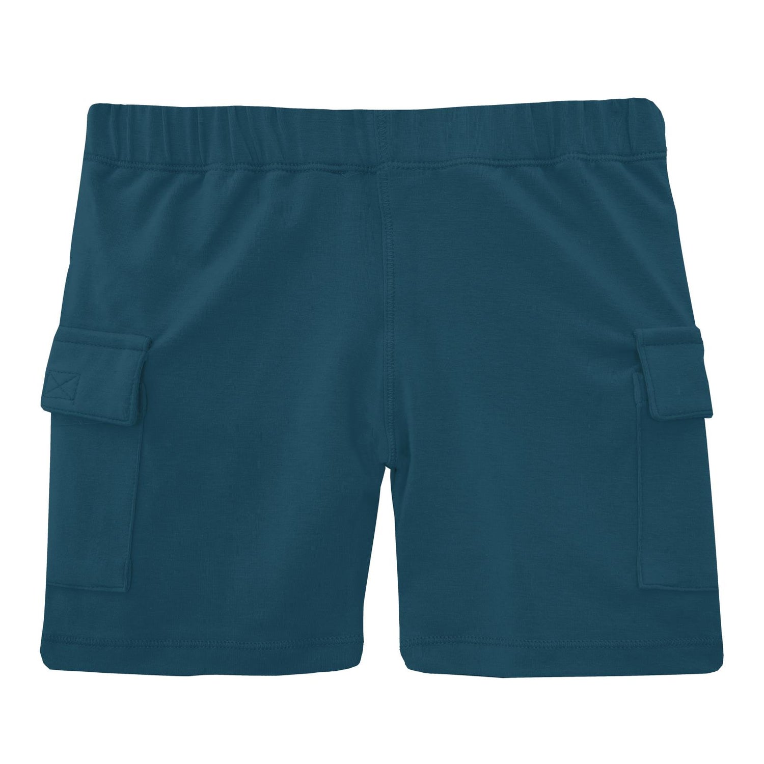 Luxe Jersey Cargo Shorts in Peacock