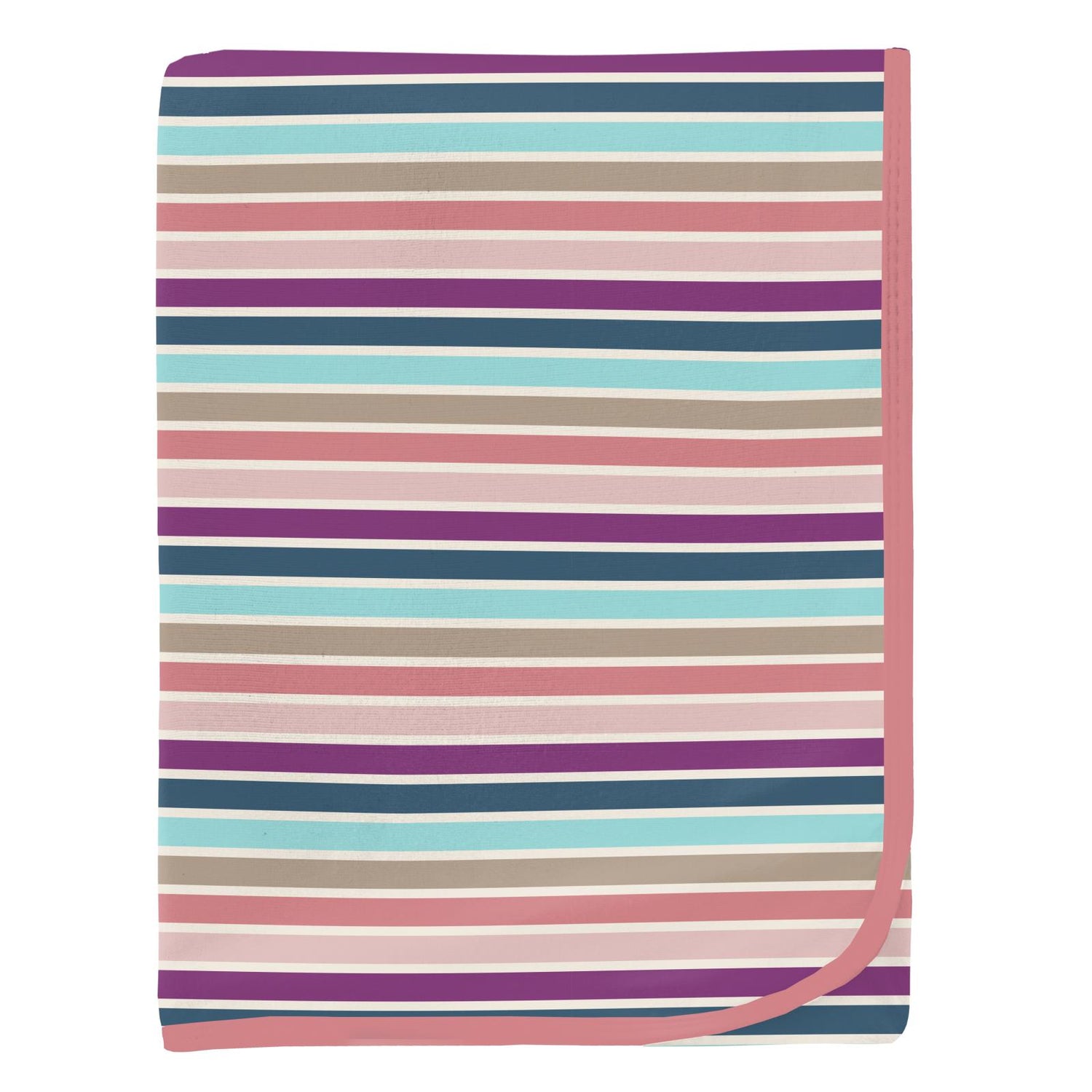Print Swaddling Blanket in Love Stripe