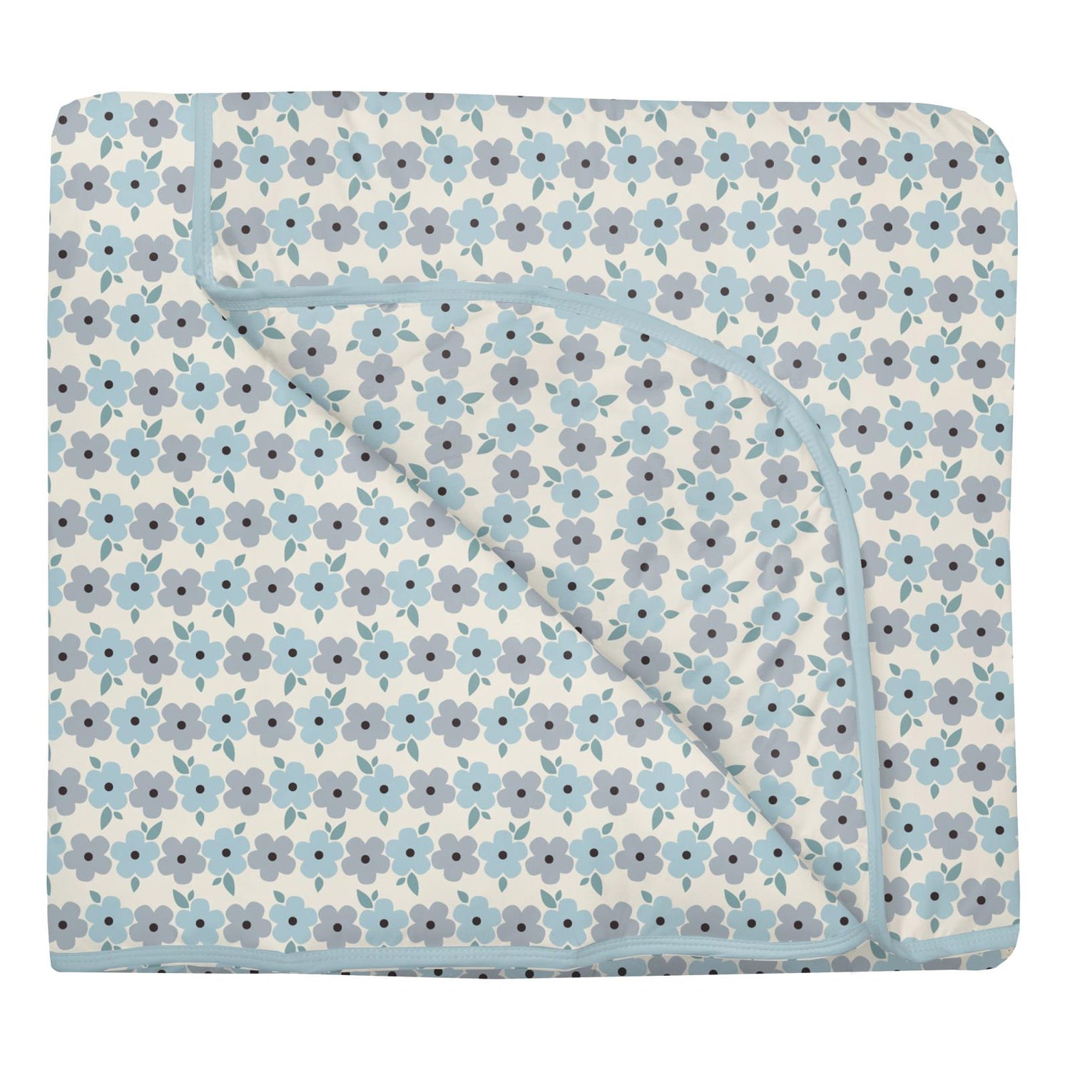 Print Fluffle Toddler Blanket in Natural Hydrangea