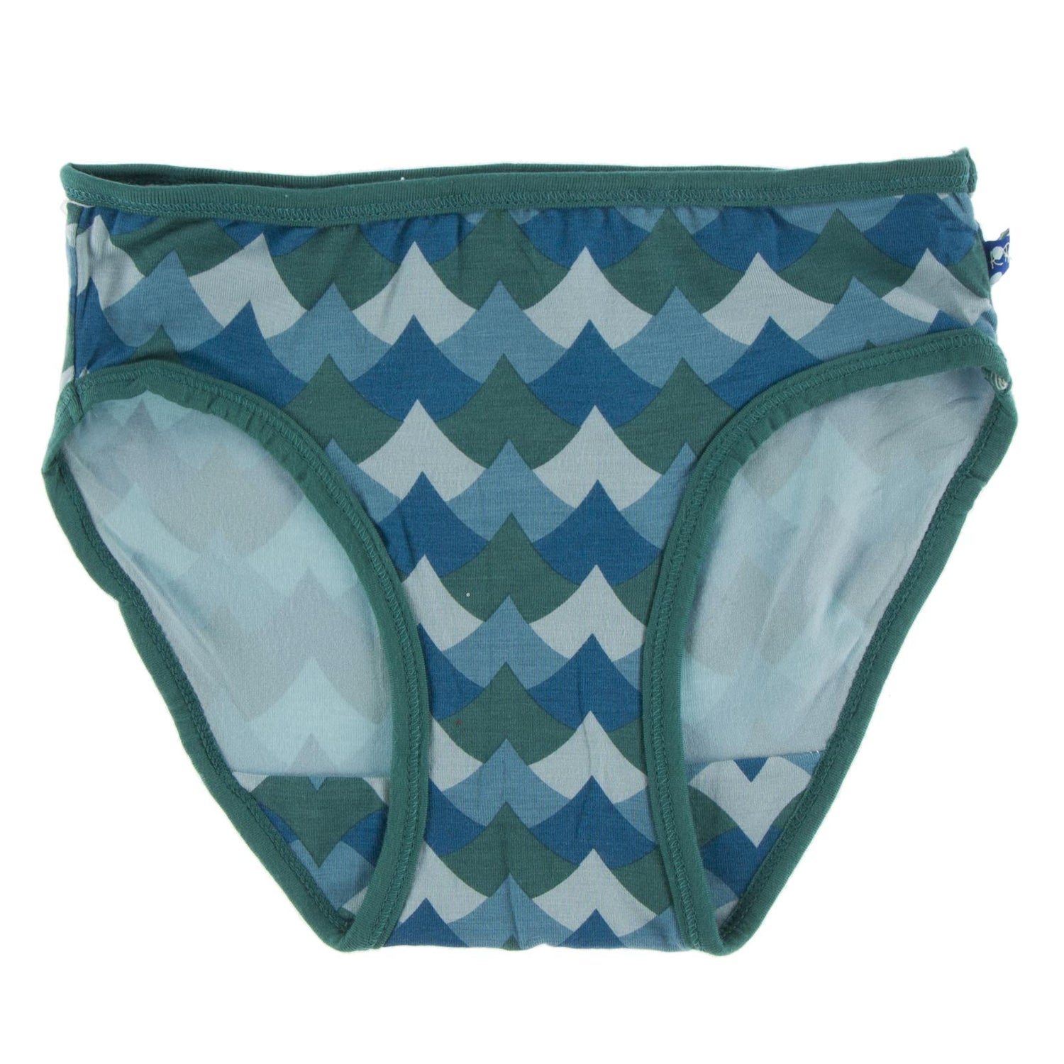 Print Underwear in Ivy Waves with Ivy Trim