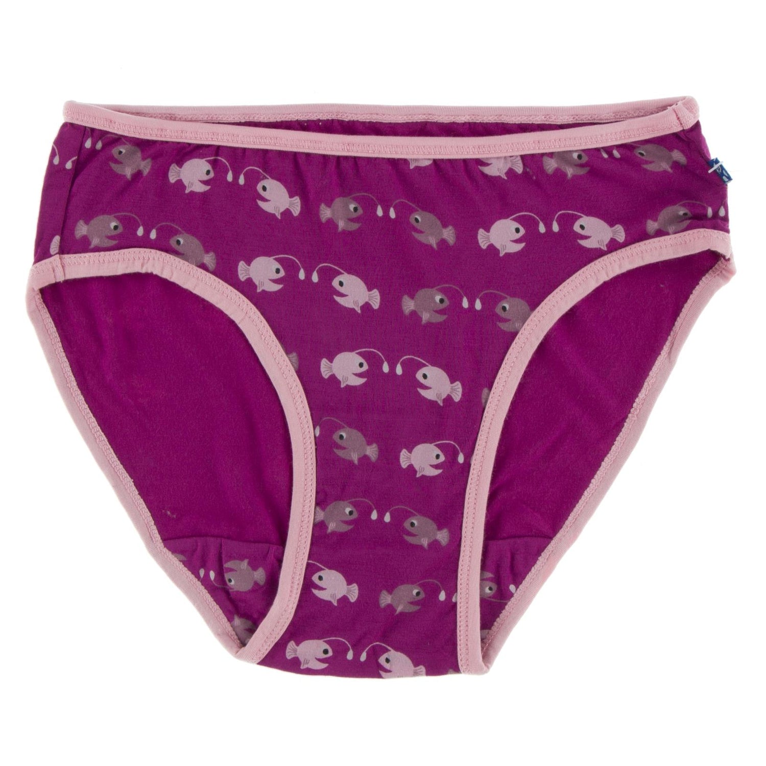 Print Underwear in Orchid Angler Fish with Lotus Trim