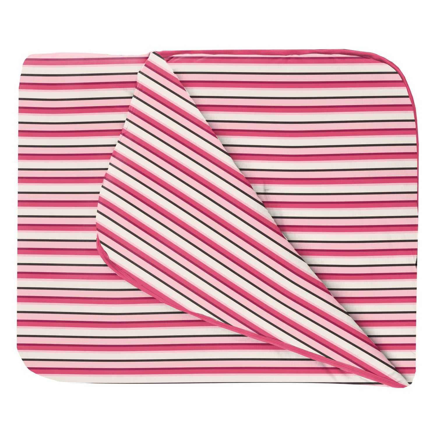 Print Fluffle Throw Blanket in Winter Rose Stripe