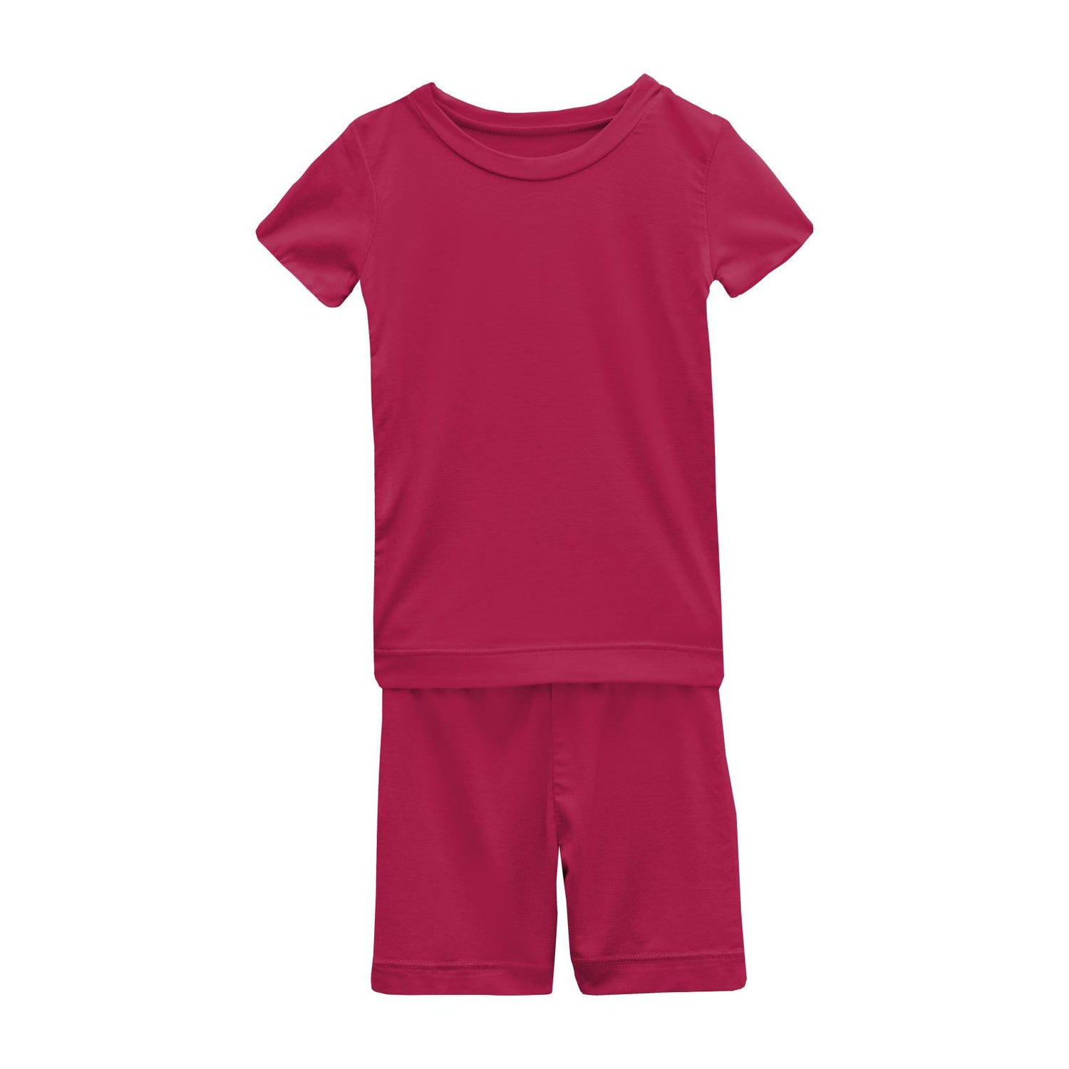 Short Sleeve Pajama Set with Shorts in Rhododendron