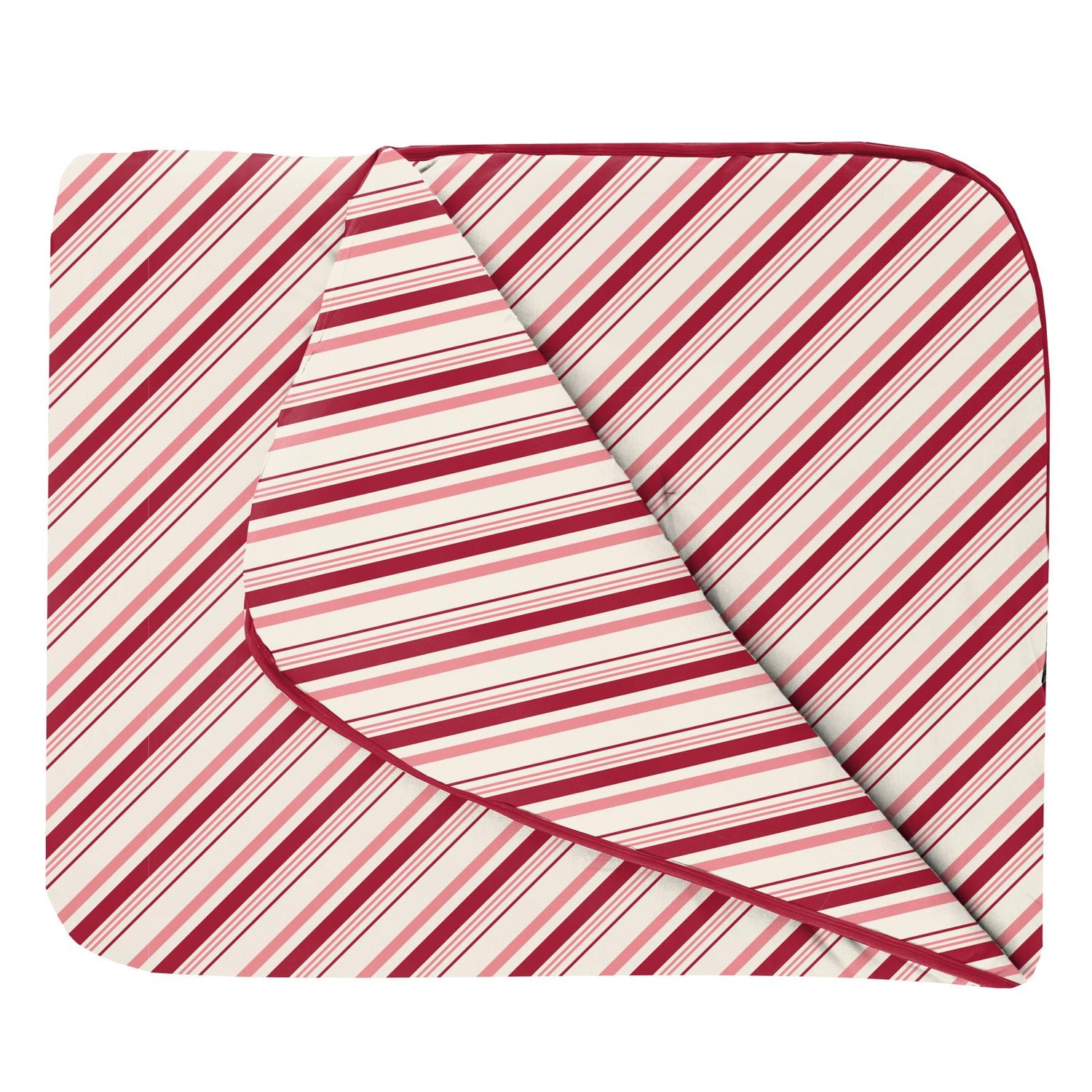 Print Fluffle Toddler Blanket in Strawberry Candy Cane Stripe