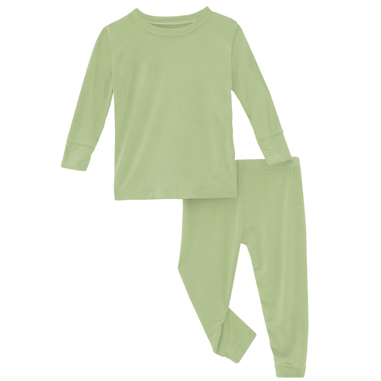Long Sleeve Pajama Set in Field Green