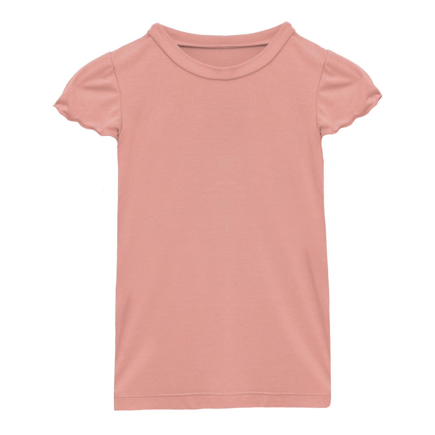 Tailored Fit Flutter Sleeve Tee in Blush