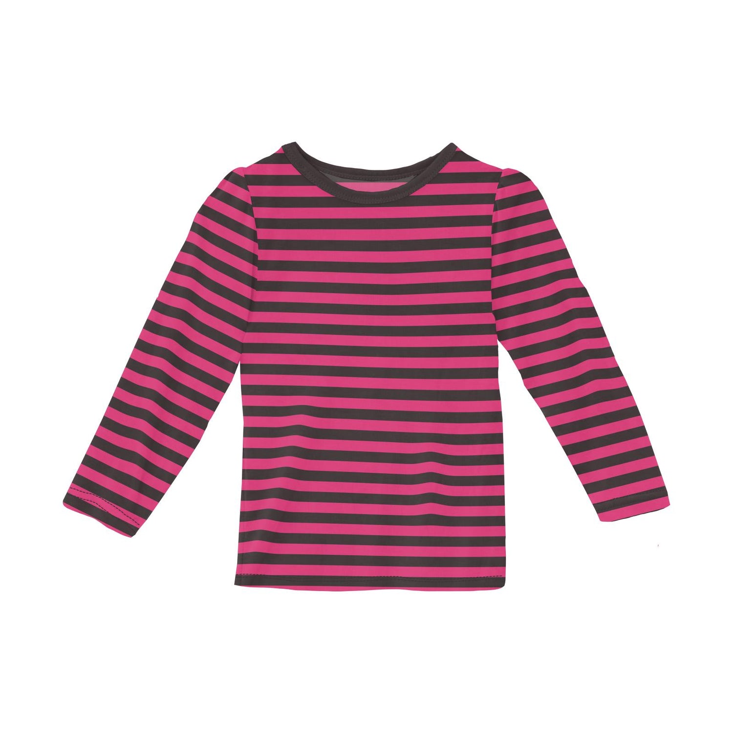 Print Long Sleeve Tailored Fit Puff Tee in Awesome Stripe
