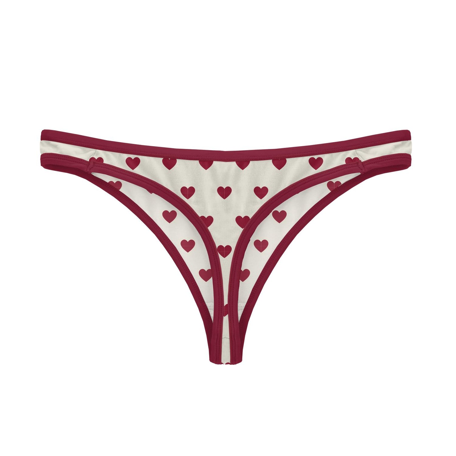 Women's Print Classic Thong Underwear in Natural Hearts